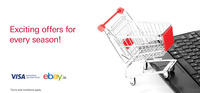 Shop for the first time on eBay and get 25% off (Upto ₹500) on your Visa Card