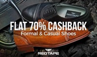 Flat 70% Cashback on Red Tape Shoes