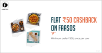 Flat Rs.50 cashback on minimum transaction of Rs.300 on Faasos using Freecharge