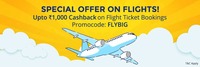  10% Cashback Upto ₹1000 on flight bookings.