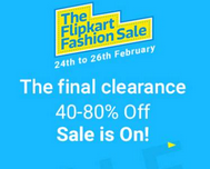 Flipkart Fashion Sale : Great offers on Trendy Brands