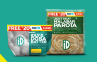 Free 20 Rs paytm cash with ID Dosa Batter and Malabar Parota
