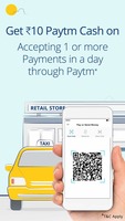 Get Rs.10 Paytm Cash everyday on accepting one or more payment with Paytm