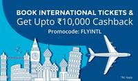 20% cashback on International flights above Rs 25000