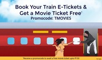 Book Trains E-Tickets & Get Upto Rs. 150 Cashback on Your Next Movie Ticket Bookings.