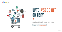 Flat 9% Off on eBay with FreeCharge