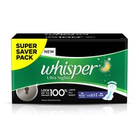 Whisper Ultra Overnight Sanitary Pads XL Wings - 30 Piece Pack
