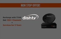 Dishtv - Recharge with Rs.1149, Get 100+ Channels & Services for 3 Years