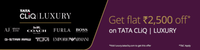 Get flat 2500 off on minimum purchase of ₹10,000 on TATA CLiQ Luxury Website.