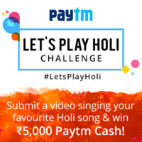 [Contest] Paytm let's play Holi Challenge | Win Rs 5000 Paytm Cash.