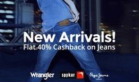 Get upto 50% off + flat 40% cashback on Branded jeans