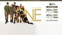 AJIO Turns ONE extra 30%-40% OFF on everything (22nd-24th March)