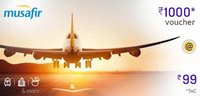 Flat Rs.1000 Off on Musafir Flights for Rs.99