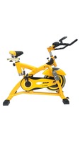 Kobo Fitness Spin Bike With Hand Pulse And Upright Cardio Spin Cycle For Home Gym-Yellow