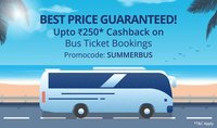 Upto 250 cashback on bus ticket booking