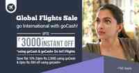 Flat 10% off on International flight bookings using gocash