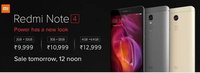 Redmi Note 4 Sale 12th April at 12:00 pm @flipkart and Mi.com