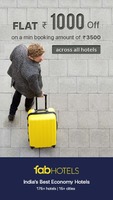 Flat Rs.1000 off on booking @ Fabhotels.com (on minimum booking of Rs. 3500) via Paytm @ ₹1