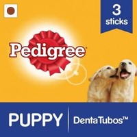 Sample Try-me Pack: Pedigree Puppy Denta Tubos (puppy Dog - Oral Care), Chicken (7gms, Pack Of 5) For ₹2