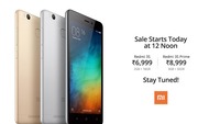 Redmi 3S Prime Sale Today @12PM + 500 Cashback On Paytm Mall App (First Time Users)