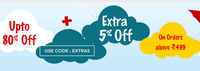 EOM Sale - Get Upto 80% + Extra 5% OFF on order above Rs.499 