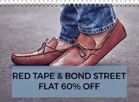 Tatacliq offer : Flat 65% off on Red Tape Shoes.