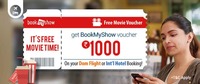 Get BookMyShow Voucher worth Rs.1000 on your Domestic Flight or International Hotel booking