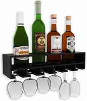 Decorhand Wooden Wall Shelf  (Number of Shelves - 1, Black)