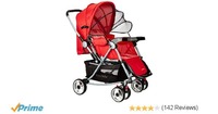 Tiffy & Toffee Baby Stroller Pram with Rocker (Candy Red)