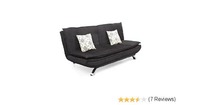 Forzza Vernon Three Seater Sofa cum Bed (Black) 
