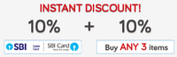 10% instant discount using State Bank Debit & Credit Cards | + buy 3 products get 10% additional discount 14-16 May