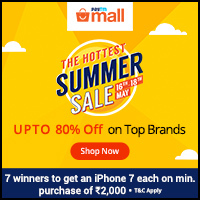 Paytm Mall - Hottest Summer Sale 16th to 18th  May 