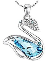 (Upto 96% OFF) NEVI  Swarovski Crystals/ Czech Crystals Rhodium Plated Jewellery 