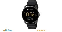 Fossil Q Wander Touchscreen Black Silicone Smartwatch 