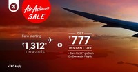  Air Asia Sale: Fly with Air Asia at fares as low as Rs.1312 onwards! Valid till:21st May 2017