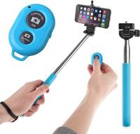 Voltaa Blue Bluetooth Remote Selfie Stick@90% Off