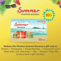 10% OFF on Woohoo Summer Bonanza E-Gift Cards