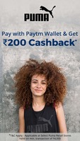  Get Rs.200 Cashback on minimum transaction of Rs.4000 when you pay with Paytm Wallet at Puma stores 