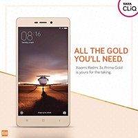 Xiaomi Redmi 3S Prime Gold in Stock at 12 PM on Tata Cliq