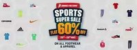 Brand Factory Sports Super Sale : Flat 60% Off on Footwear and Apparel (25th - 28th May)