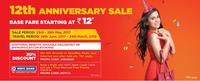 SpiceJet's 12th Anniversary Sale