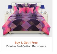 Bedsheets (buy 1 get 1 Free) at paytm