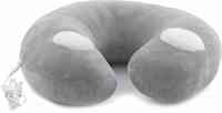 Recron Certified Plain Travel Pillow (Grey)