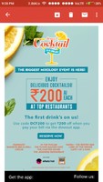 Free INR 200 credit for Dineout Cocktail Festival