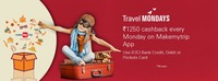 Discount of ₹2,500 on hotel booking through MakeMyTrip app using your ICICI Bank Credit or Debit Cards on every monday