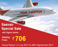 Flat 500 off on Air tickets.minimum order value is 2000