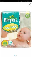 (80% cashback) Pampers diaper 24 count rs 65 + 59 delivery charge