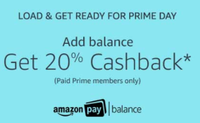 (Amazon Prime Day starts at 6PM) Last Day - 20% Cashback on adding Amazon Pay balance (29th-11th), and 15% cashback on HDFC on apparels and more