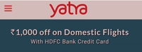 Get Rs.1,000 off on Domestic Flights Use your HDFC Bank cards | 4 July 2017