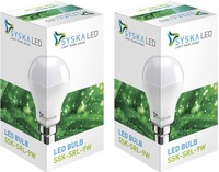 Syska Led Lights 9 W B22 LED Bulb (White, Pack of 2)